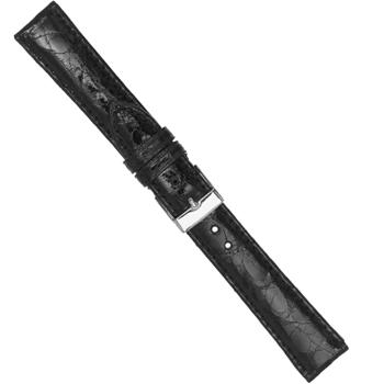 Køb model R0621-01-18, Urrem i sort ægte krokodille med syning føres i 12-20mm, her 18 mm her hos Ur-Tid.dk