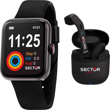 Plastik Smartwatch Digital Herre ur fra Sector